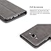 Galaxy J5 Wallet Case (2015) - SOWOKO Galaxy J5 Leather Flip Cases Credit Card Slot Protection Cover for Samsung Galaxy J5 (Gray)