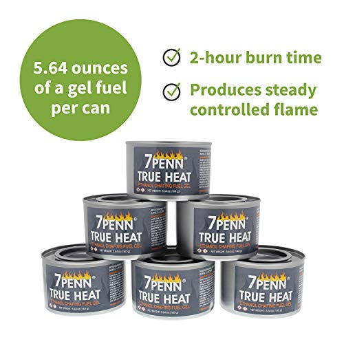 7Penn Gel Fuel True Heat Bio Ethanol 2 Hr Cooking Fuel 6pk Food