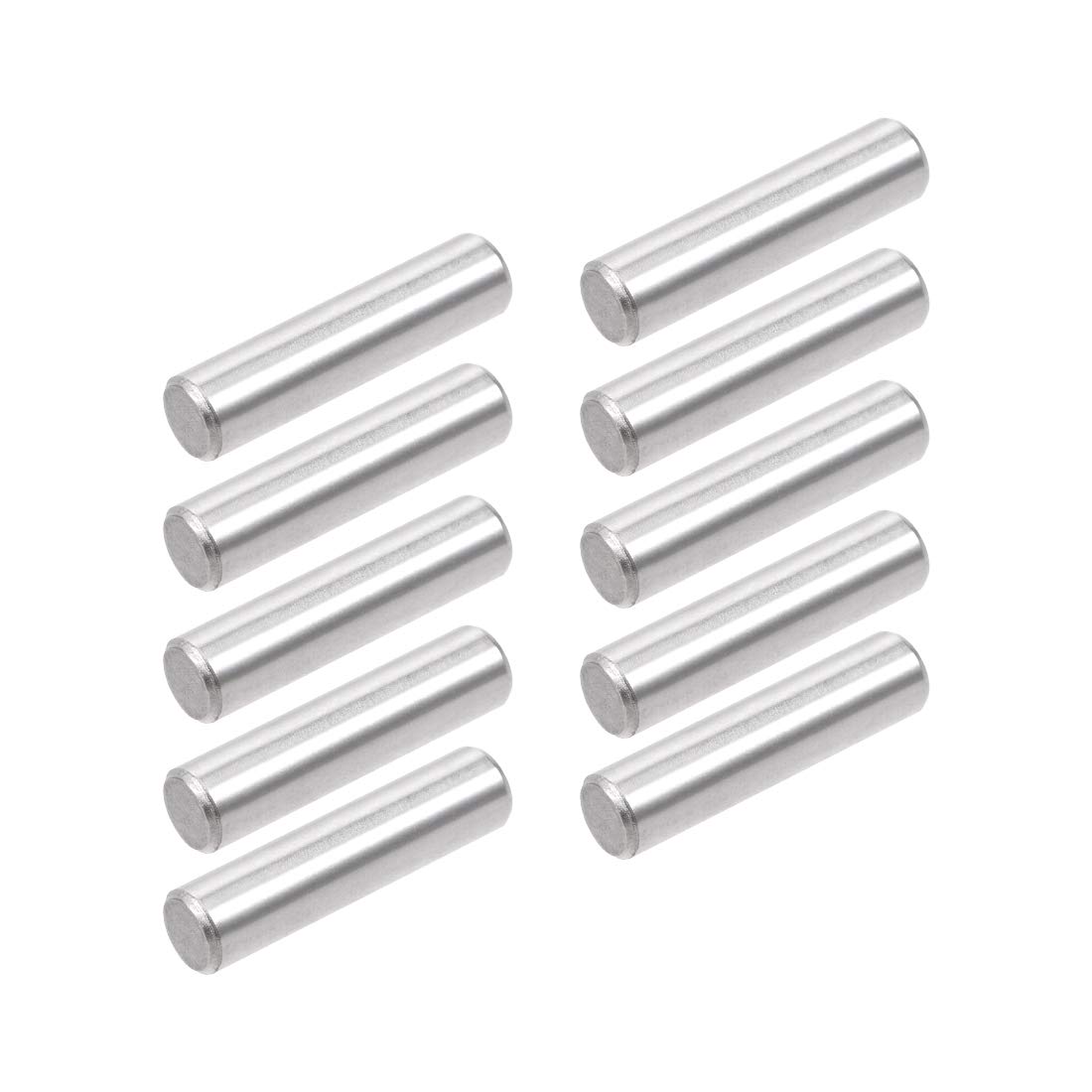 sourcing map 10Pcs 6mm x 25mm Dowel Pin 304 Stainless Steel Pegs Support Shelves Silver Tone