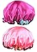 NKTM Girls Toddler Shower Cap, 2-Pack Cute Pink Shower Caps for Kids