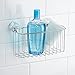 iDesign Reo Metal Power Lock Suction Rack for Bathroom, Kitchen Use