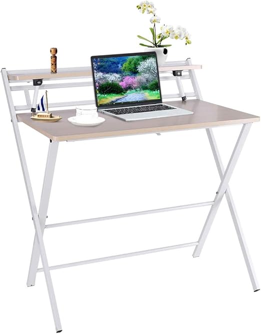 Ninasill Portable Small Folding Desk 2 Layer Folding