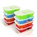 Premium Happy Lunch Boxes with Spoon and Fork - Food Containers  - Kids Adults - Set of 8
