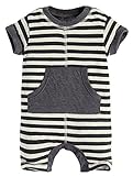 Fiream Baby Boys open buckle cotton Romper