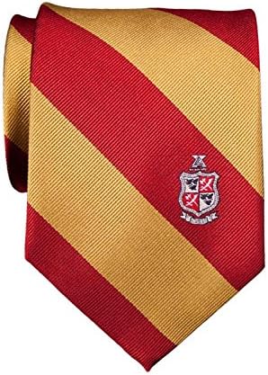 Delta Chi 100% Silk Fraternity Crest Striped Tie