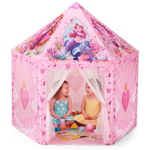 Cosone Princess Tent - Large Indoor Outdoor Playhouse Girls Tent Garden Houses Toys Gift Girl 2 3 4 5 6 7 8 Years Old
