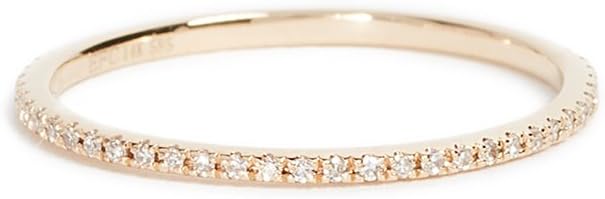 EF CollectionWomen's 14k Gold Diamond Eternity Stack Ring, Yellow Gold/Clear, 5