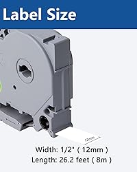 Msudoku Tze Tz Tape 12mm 0.47 Laminated Clear