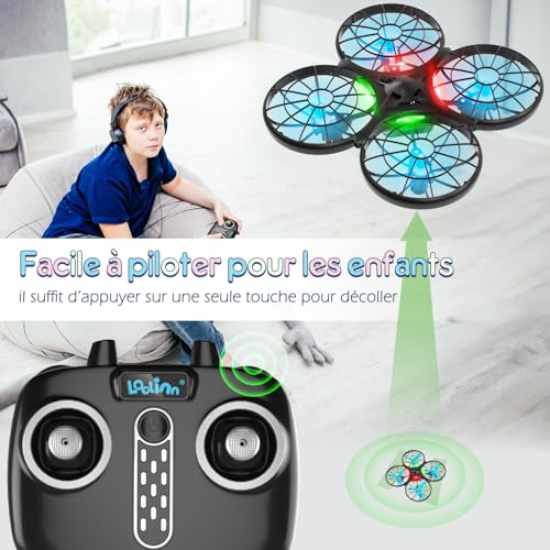 Loolinn | Drone for Kids Gift - Mini Remote Control Drone with Automatic Anti-Collision Technology/Safe for Kids/Easy to Pilot/C0 Certification (Gift for Kids)