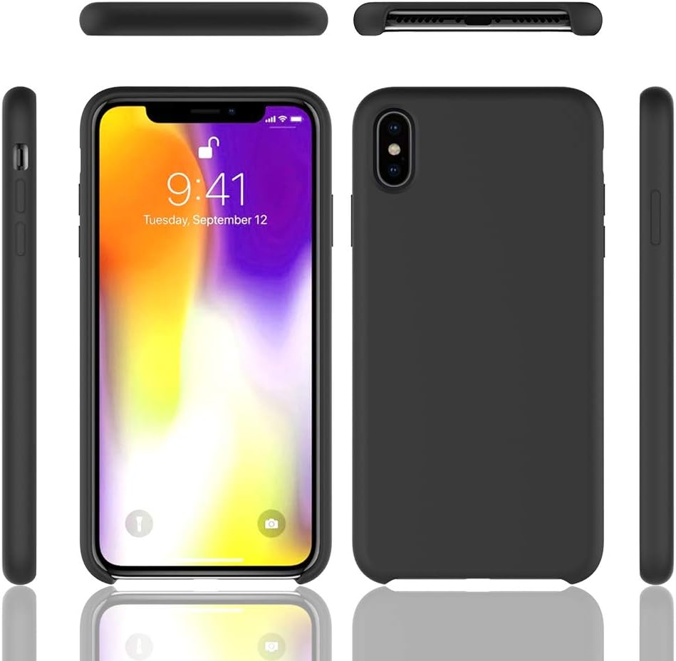 Liquid Silicone Case for iPhone Xs max (Black)