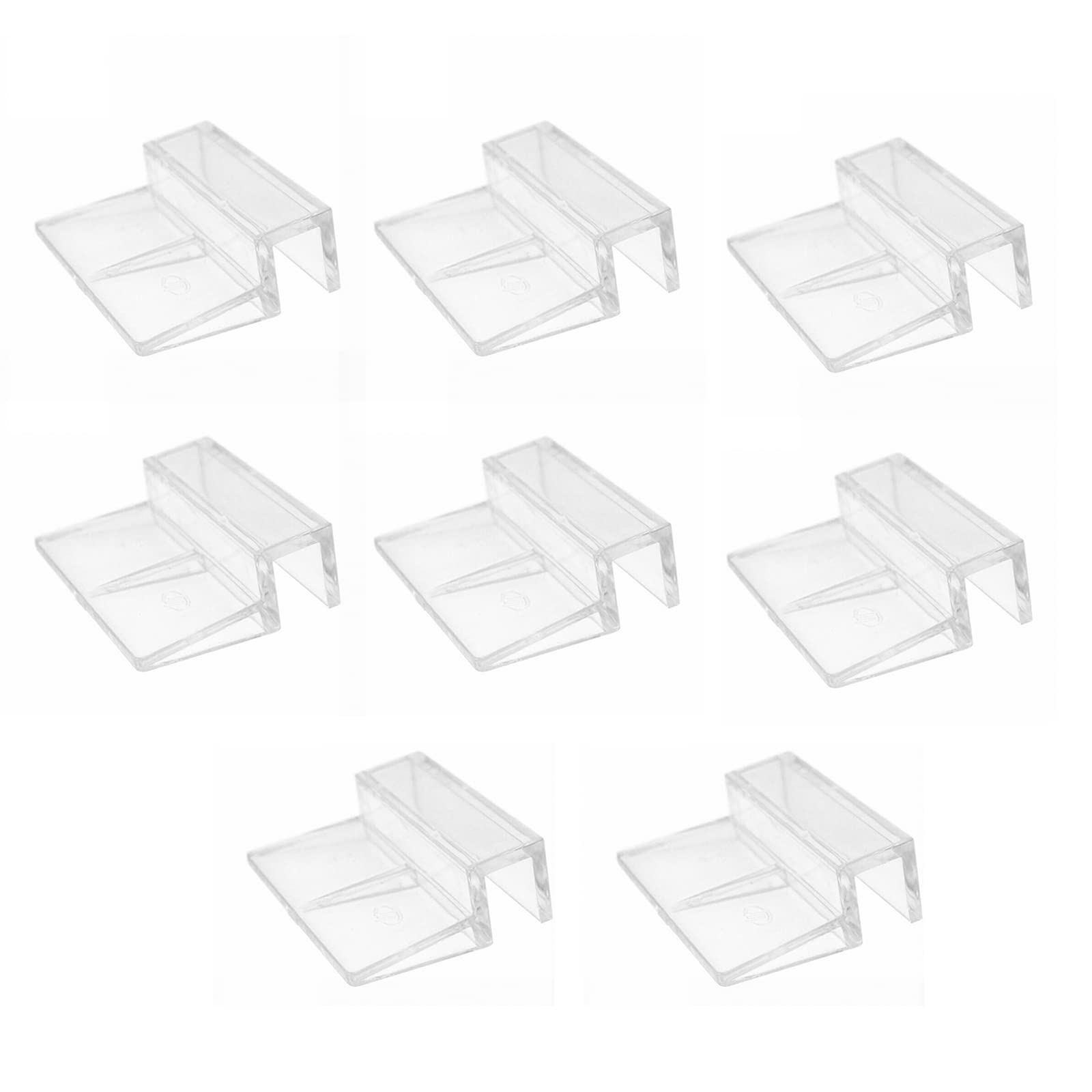 OTKARXUS Aquarium Lid Clips,8PCS Fish Tank Cover Clips, Transparent Fish Tank Lid Acrylic Holder Support,Aquarium Cover Bracket 6/8/10/12mm (8mm)