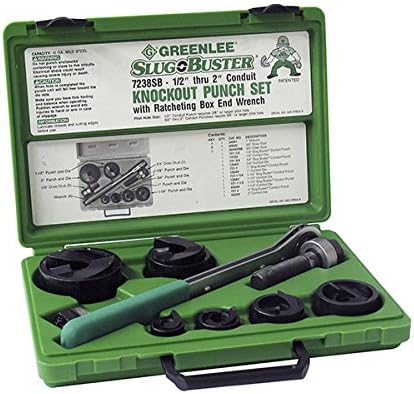 Slug-Buster Knockout Kit with Ratchet Wrench - 1/2" to 2" Conduit