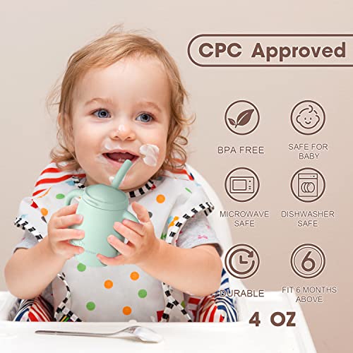 Cuddle Campus 100 Silicone Baby Training Cup, Shatterproof Toddler