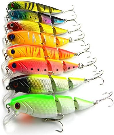 Fitiber 8pcs/Lot Jointed Fishing Lures 10.5CM 14G 6# Hooks Fishing Equipment Fish Bait Hard Artificial Lure