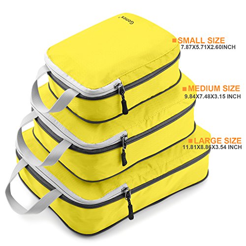 Gonex Packing Cubes, Travel Packing Organizers Luggage Compression Bags Pouches Clothing, Shoes & Jewelry, Luggage & Travel Gear, Travel Accessories, Packing Organizers