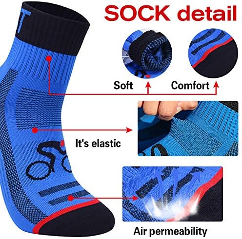 Pair of black ankle socks with anti-moisture wicking technology for biking.