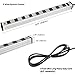 9 Outlet Wide-Spaced Metal Power Strip with 9 Foot Long Power Cord, 15A/125V/1875W, Heavy Duty Aluminum Alloy Housing, ETL Listed, Silver