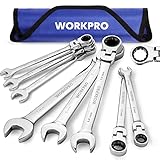 WORKPRO 8-piece Flex-Head Ratcheting Combination