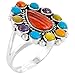925 Sterling Silver Ring Genuine Turquoise & Gemstones Sizes 6 to 11