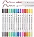 Dual Tip Watercolor Brush Markers Calligraphy Pens for Adult Coloring Books, Manga, Calligraphy, Hand Lettering, Bullet Journal, 28 Assorted Colors