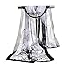 GERINLY Women Scarves Cute Butterflies Sheer Chiffon Scarf (Black+White)