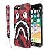 iPhone 7/8 Shark Face Case Street Fashion: Luxury Flexible Durable Designer Protective TPU Cover/Bumper/Skin/Cushion with Wrist Strap (Compatible with 4.7