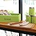 Fortune Candy Bread Box & Canister Set, Stainless Steel (Lime Green)