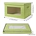 Lifewit Large Capacity Storage Box with Clear Window, Durable Storage Bin Basket Containers with Lids and Handles, Clothes Nursery Toys Organizer, Green