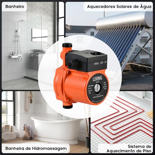 Bomba Pressurizadora Agua 127V 60Hz Bomba Dagua Eletrica Automático Pressurizador Dagua Autoescorvante para Melhora Pressão Agua Casa