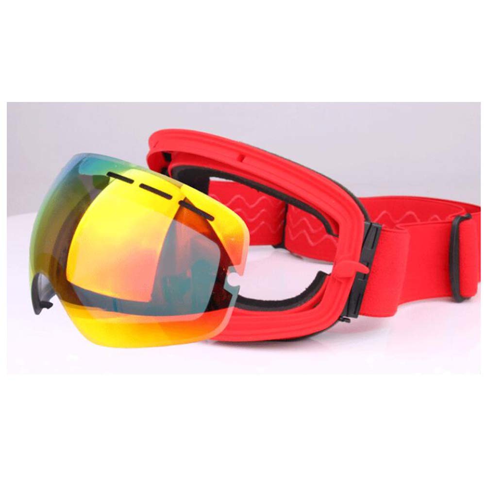 Heyanjing Ski Goggles ，Double Lens Double AntiFog Mirror ，Coke Myopia