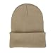 CANCA Unisex Cuff Warm Winter Hat Knit Plain Skull Beanie Toboggan Knit Hat/Cap (Beige)