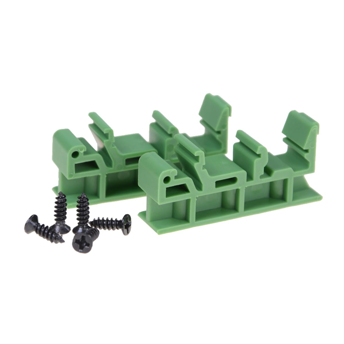 Jienk 50Sets C45 DIN Rail PCB Mounting Green