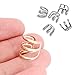 Ximimark 1 Set(15 Pcs) Dreadlock Beads Dread Hair Braid Cuff Tube Clip Adjustable Hair Rings Set,Golden,Silvery,Bronze