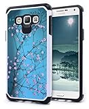 NageBee Defender Dual Layer Protector Cover for Samsung Galaxy A3, Hybrid Plum Blossom