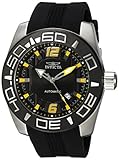 Invicta Men's 'Aviator' Automatic Stainless Steel and Silicone Casual Watch, Color:Black (Model: 23529)