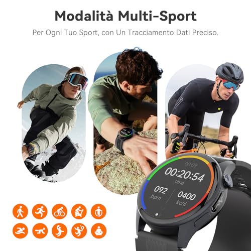 iSo Tech AMOLED Smart Watch for Men and Women with Blood Pressure and ECG, 1.56 Inches Smart Health Watch with Air Pump and Airbag, 24/7 Heart Rate Monitor Sleep SpO₂ Temperature HRV and Stress