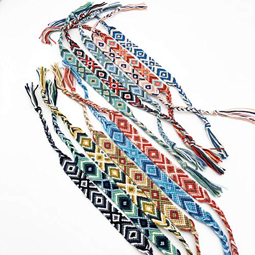 RIMOBUL Nepal Style Woven Friendship Bracelets - 12 Pack - Earth - Thumbnail 5