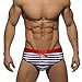 TULIPTREND Mens Sexy Bikini Swimwear Soft, Red/White/Blue, Medium