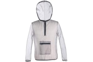 Mosquito Suit with Hooded Midge Net Bug Suit Bug Jacket Summer Mesh Insect Protection Clothing Breathable Bug-Proof Lightweig