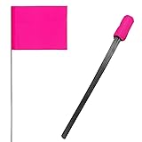PERFECTFLY 100 Pack Marking Flags 4-Inch by 5-Inch