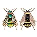 W WOOGGE Fashion Natural Insect Animal Enamel Brooches Bee Bumble Bee Spider Alloy Pins Vintage Jewelry for Women