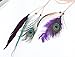ZWZCYZ Women Girl Indian Vintage Boho Gorgeous Peacock Jade Purple Brown Feathers Hair Band Suede Braided Headband Tie