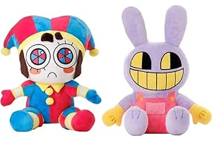 TOAORAN 2023 The Amazing Digital Circus Plush, 2 Pcs Pomni and Jax Plushies Toy for TV Fans Gift, Cute Stuffed Figure Doll for Kids Adults, Birthday Halloween Christmas Choice for Boys Girls
