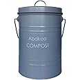 Abakoo Stainless Steel Compost Bin - Premium Grade 304 Stainless Steel Kitchen Composter - Includes 4 Charcoal Filter, Indoor Countertop Kitchen Recycling Bin Pail (1.0 Gallon (Gray))