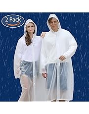 Poncho Impermeabile, isimsus Raincoat Antipioggia Portatile EVA Poncho Riutilizzabile Adulto Taglia Universale Rainwear per Montagna, Escursionismo, Campeggio, Ciclismo, Pesca Caccia -Trasparente