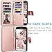 Tekcoo Compatible for Samsung Galaxy J3 / J3 V/Galaxy Sky/Galaxy Sol/Amp Prime/Express Prime Wallet Case, ID Credit Card Slots Holder PU Leather Flip Cover [Detachable Magnetic Case] Rose Gold