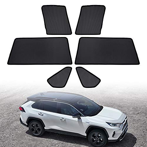 Powerty Magnet Window Shade Custom Side Window Sunshades UV Rays Protection for Toyota RAV4 2019 2020 6PCS - Thumbnail 7
