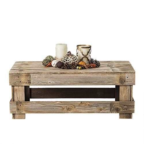 del Hutson Designs - Rustic Barnwood Coffee Table, USA Handmade Reclaimed Wood (Natural)