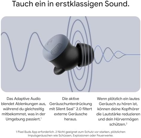 Pixel Buds Pro 2 – kabellose Kopfhörer mit aktiver Geräuschunterdrückung – Bluetooth-Kopfhörer – Porcelain