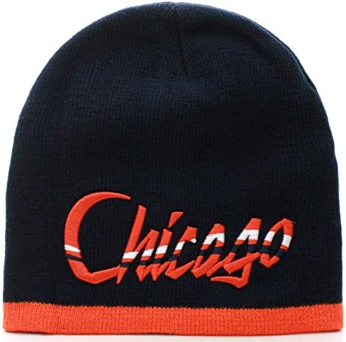 American Cities USA Chicago IL Sports City State Cuffless Beanie Knit Hat Cap
